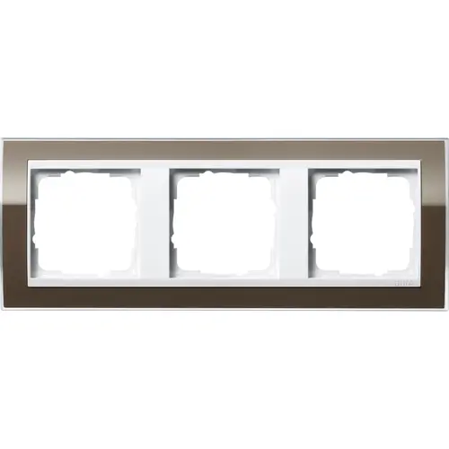Gira 0213763 afdekraam 3-voudig Event Clear bruin glans/wit glans