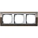 Gira 0213766 afdekraam 3-voudig Event Clear bruin glans/aluminium mat