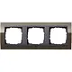 Gira 0213768 afdekraam 3-voudig Event Clear bruin glans/antraciet mat