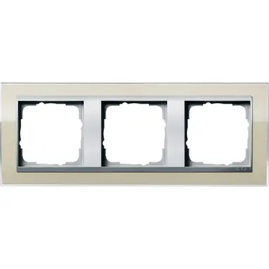 Gira 0213776 afdekraam 3-voudig Event Clear zand glans/aluminium mat