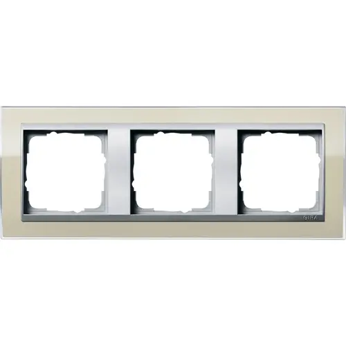 Gira 0213776 afdekraam 3-voudig Event Clear zand glans/aluminium mat