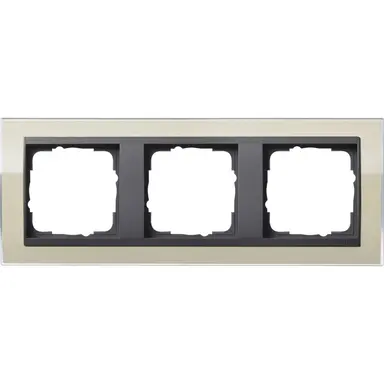 Gira 0213778 afdekraam 3-voudig Event Clear zand glans/antraciet mat