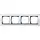 Gira 0214726 afdekraam 4-voudig Event Clear wit glans/aluminium mat