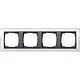 Gira 0214728 afdekraam 4-voudig Event Clear wit glans/antraciet mat