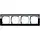 Gira 0214736 afdekraam 4-voudig Event Clear zwart glans/aluminium mat