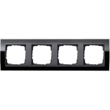 Gira 0214738 afdekraam 4-voudig Event Clear zwart glans/antraciet mat