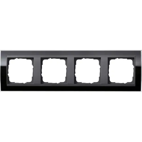 Gira 0214738 afdekraam 4-voudig Event Clear zwart glans/antraciet mat