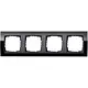 Gira 0214738 afdekraam 4-voudig Event Clear zwart glans/antraciet mat