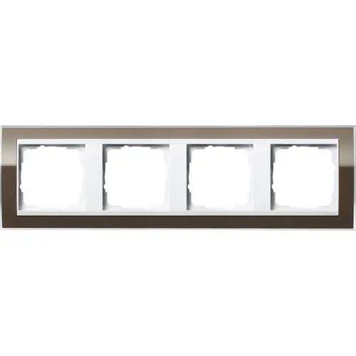 Gira 0214763 afdekraam 4-voudig Event Clear bruin glans/wit glans