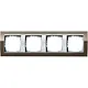 Gira 0214766 afdekraam 4-voudig Event Clear bruin glans/aluminium mat