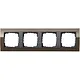 Gira 0214768 afdekraam 4-voudig Event Clear bruin glans/antraciet mat