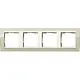 Gira 0214771 afdekraam 4-voudig Event Clear zand glans/creme glans