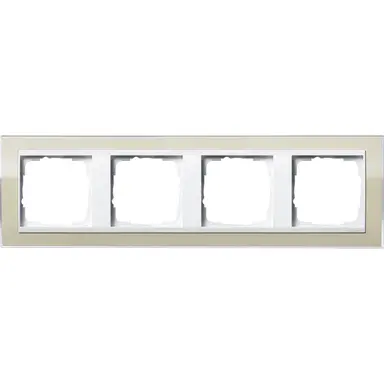 Gira 0214773 afdekraam 4-voudig Event Clear zand glans/wit glans
