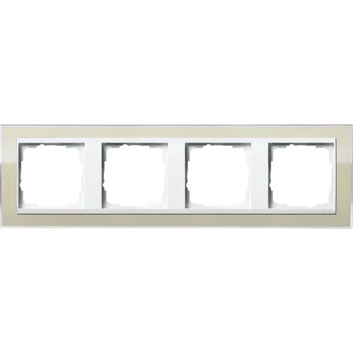 Gira 0214773 afdekraam 4-voudig Event Clear zand glans/wit glans