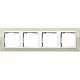 Gira 0214773 afdekraam 4-voudig Event Clear zand glans/wit glans