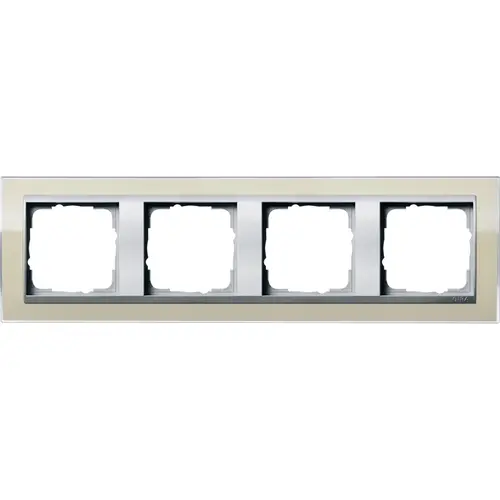 Gira 0214776 afdekraam 4-voudig Event Clear zand glans/aluminium mat