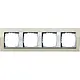 Gira 0214776 afdekraam 4-voudig Event Clear zand glans/aluminium mat