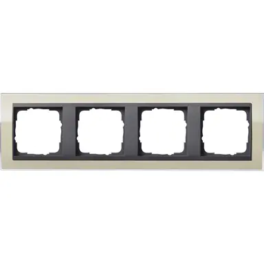 Gira 0214778 afdekraam 4-voudig Event Clear zand glans/antraciet mat