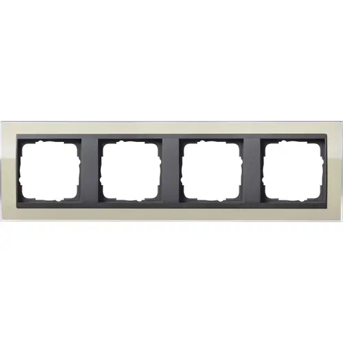 Gira 0214778 afdekraam 4-voudig Event Clear zand glans/antraciet mat