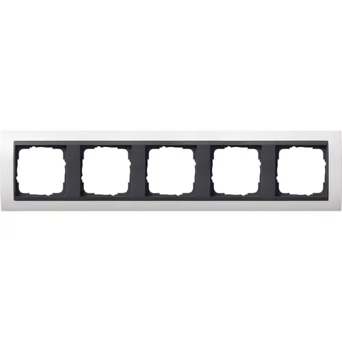 Gira 0215808 afdekraam 5-voudig Event wit glans/antraciet mat