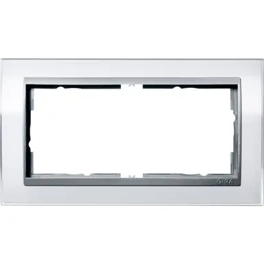 Gira 1002726 afdekraam 2-voudig Event Clear wit glans/aluminium mat