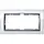 Gira 1002726 afdekraam 2-voudig Event Clear wit glans/aluminium mat