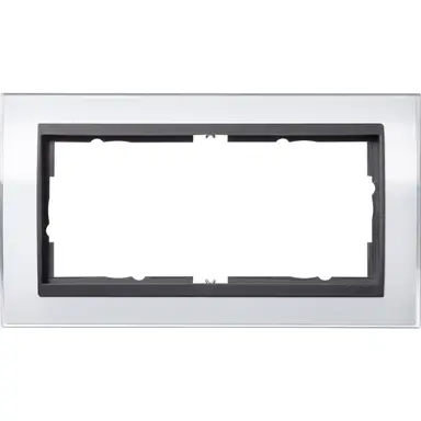 Gira 1002728 afdekraam 2-voudig Event Clear wit glans/antraciet mat