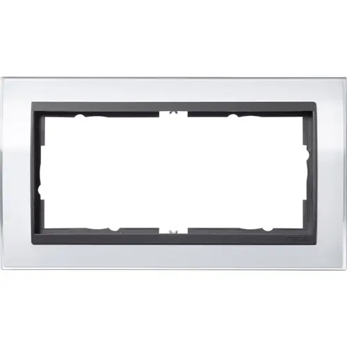 Gira 1002728 afdekraam 2-voudig Event Clear wit glans/antraciet mat