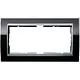 Gira 1002736 afdekraam 2-voudig Event Clear zwart glans/aluminium mat