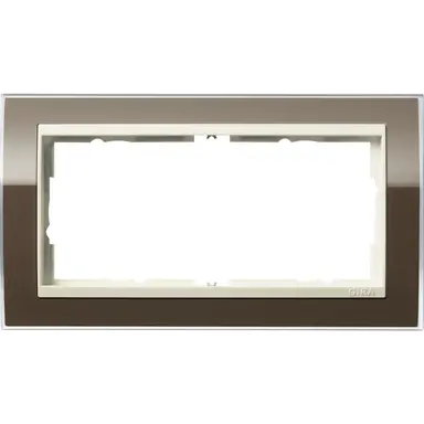 Gira 1002761 afdekraam 2-voudig Event Clear bruin glans/creme glans