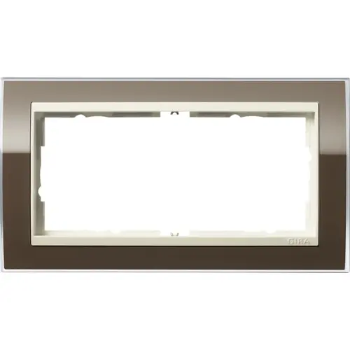 Gira 1002761 afdekraam 2-voudig Event Clear bruin glans/creme glans