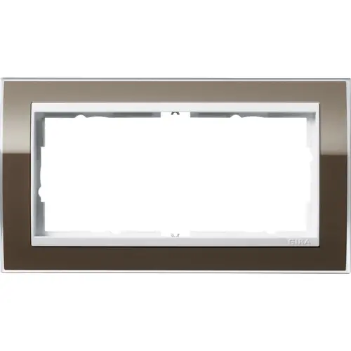 Gira 1002763 afdekraam 2-voudig Event Clear bruin glans/wit glans