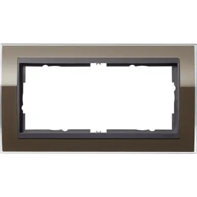 Gira 1002768 afdekraam 2-voudig Event Clear bruin glans/antraciet mat