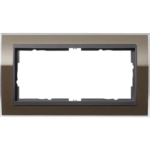 Gira 1002768 afdekraam 2-voudig Event Clear bruin glans/antraciet mat