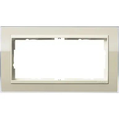 Gira 1002771 afdekraam 2-voudig Event Clear zand glans/creme glans