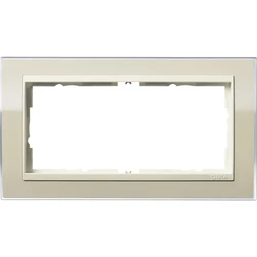 Gira 1002771 afdekraam 2-voudig Event Clear zand glans/creme glans
