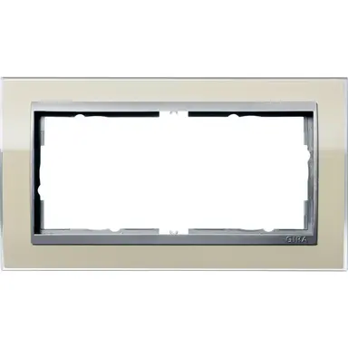 Gira 1002776 afdekraam 2-voudig Event Clear zand glans/aluminium mat