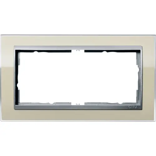 Gira 1002776 afdekraam 2-voudig Event Clear zand glans/aluminium mat