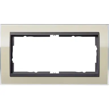 Gira 1002778 afdekraam 2-voudig Event Clear zand glans/antraciet mat