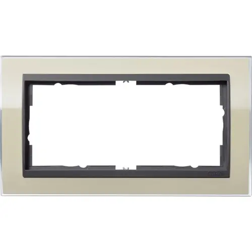 Gira 1002778 afdekraam 2-voudig Event Clear zand glans/antraciet mat