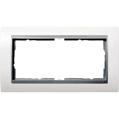 Gira 1002806 afdekraam 2-voudig Event wit glans/aluminium mat