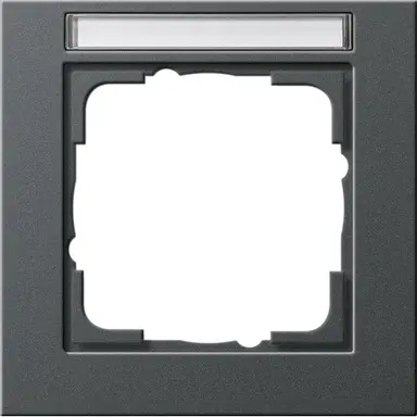 Gira 109123 afdekraam 1-voudig tekstkader E2 antraciet mat