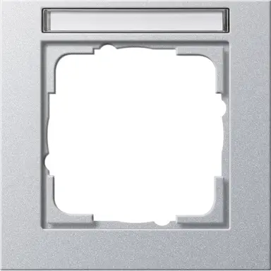 Gira 109125 afdekraam 1-voudig tekstkader E2 aluminium mat