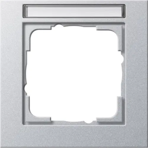 Gira 109125 afdekraam 1-voudig tekstkader E2 aluminium mat