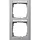Gira 110225 afdekraam 2-voudig verticaal tekstkader E2 aluminium mat