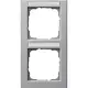 Gira 110225 afdekraam 2-voudig verticaal tekstkader E2 aluminium mat