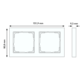 Gira 109225 afdekraam 2-voudig horizontaal tekstkader E2 aluminium mat