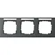 Gira 109323 afdekraam 3-voudig horizontaal tekstkader nt E2 antraciet mat
