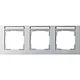Gira 109325 afdekraam 3-voudig horizontaal tekstkader E2 aluminium mat