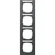 Gira 111423 afdekraam 4-voudig verticaal tekstkader E2 antraciet mat